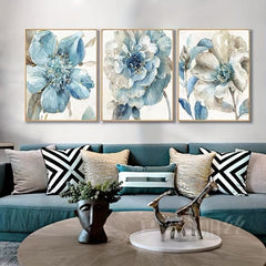 3pcs Retro Flowers Wall Poster Art Canvas