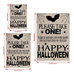 Vintage Halloween Porch Sign Trick Or Treat Wall Art