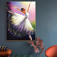 5D Ballet Dancer Diamond Painting Kit for Adults - DIY Full Drill Round Diamonds