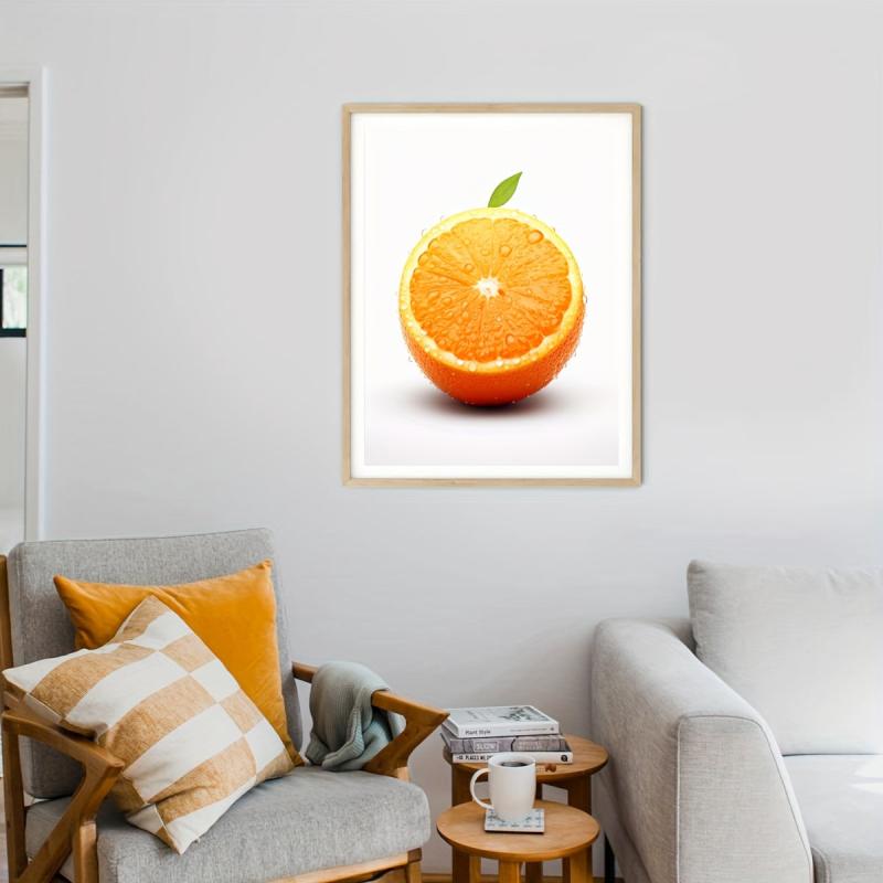 Canvas Poster Modern Orange Decorative Painting for Wall Art