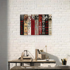 Halloween Horror Characters Canvas Poster