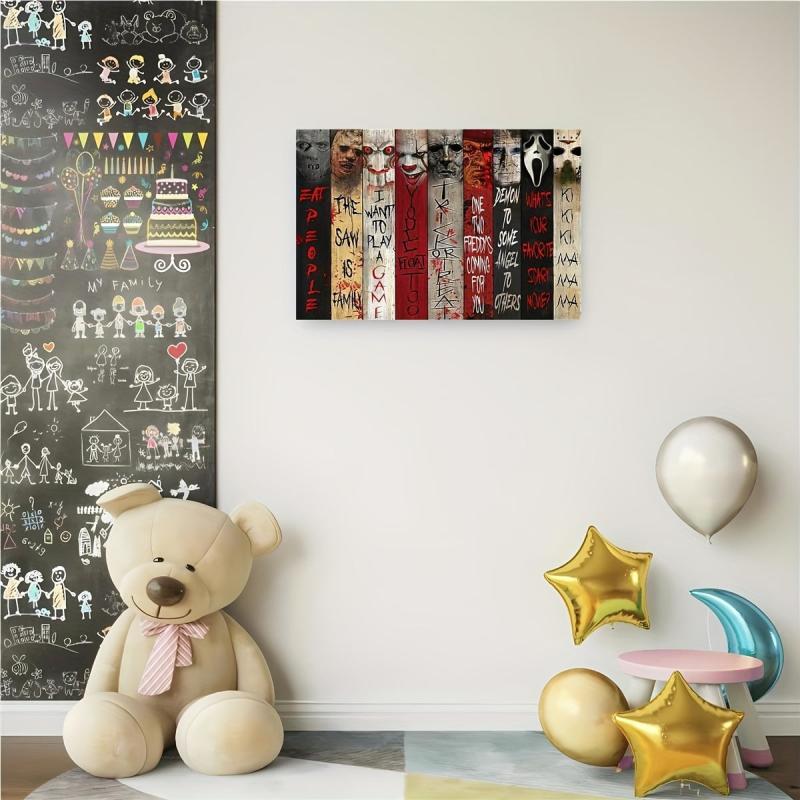 Halloween Horror Characters Canvas Poster