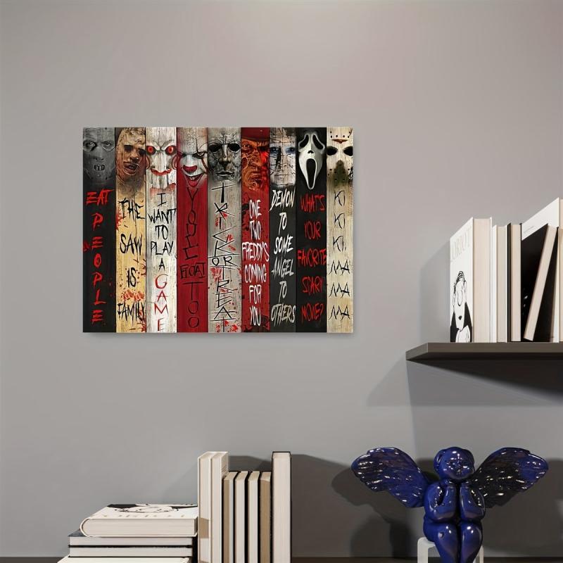 Halloween Horror Characters Canvas Poster