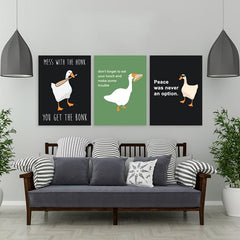 Untitled Goose Game Meme Canvas Print Wall Decor
