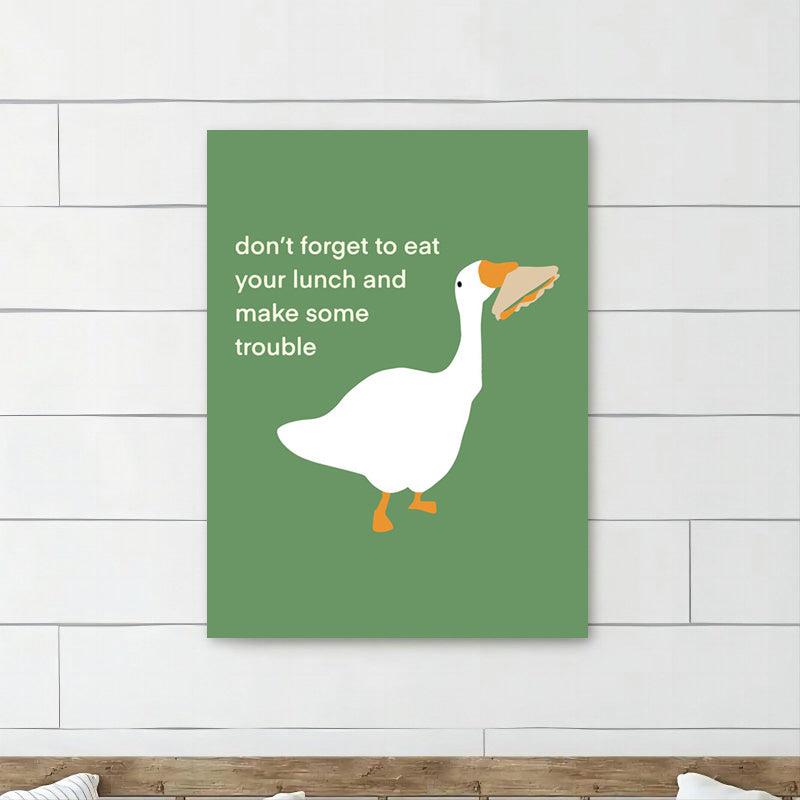 Untitled Goose Game Meme Canvas Print Wall Decor