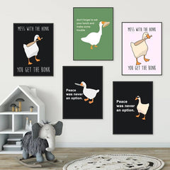 Untitled Goose Game Meme Canvas Print Wall Decor