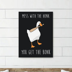 Untitled Goose Game Meme Canvas Print Wall Decor