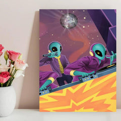Alien DJ Live Art Poster Wall Decoration Canvas Printing