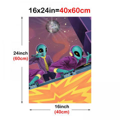 Alien DJ Live Art Poster Wall Decoration Canvas Printing