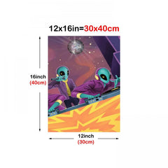 Alien DJ Live Art Poster Wall Decoration Canvas Printing