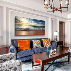 Mediterranean Seaside Canvas Print for Home Decor
