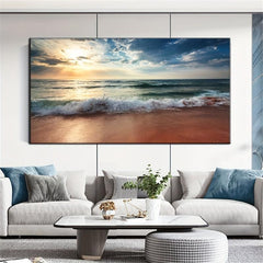 Mediterranean Seaside Canvas Print for Home Decor