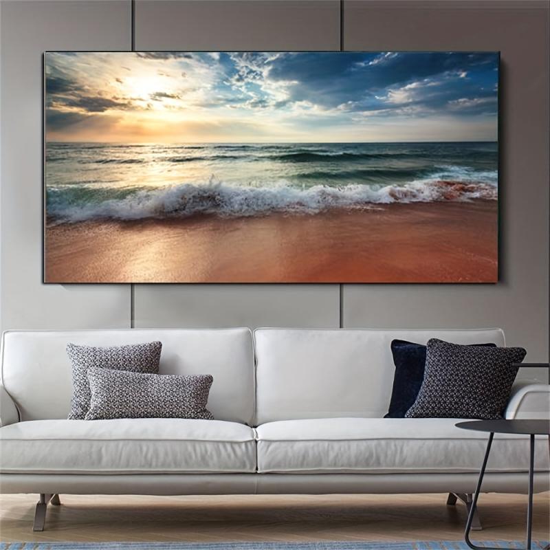 Mediterranean Seaside Canvas Print for Home Decor