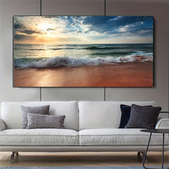 Mediterranean Seaside Canvas Print for Home Decor
