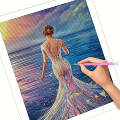 Mermaid Wedding Dress Diamond Painting Kit for Adults