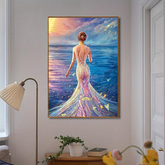 Mermaid Wedding Dress Diamond Painting Kit for Adults