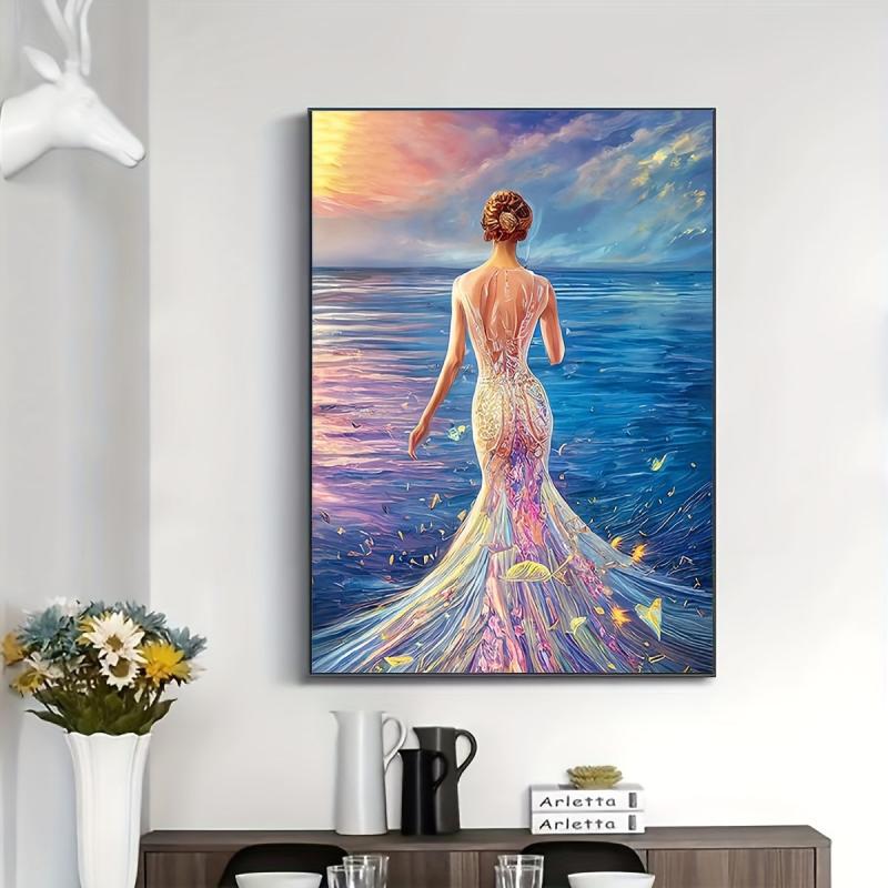 Mermaid Wedding Dress Diamond Painting Kit for Adults
