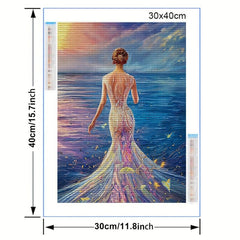 Mermaid Wedding Dress Diamond Painting Kit for Adults