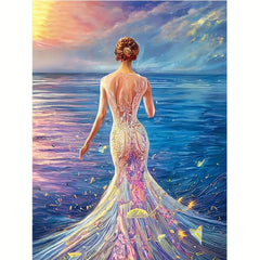 Mermaid Wedding Dress Diamond Painting Kit for Adults