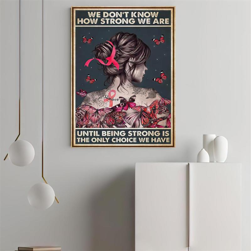 Green Background Butterfly Girl Canvas Art