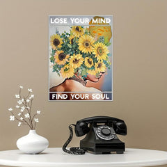 Modern Girl Floral Print Canvas Painting for Home Decor