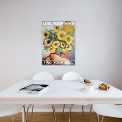 Modern Girl Floral Print Canvas Painting for Home Decor