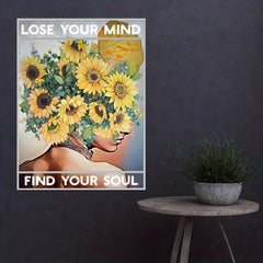 Modern Girl Floral Print Canvas Painting for Home Decor