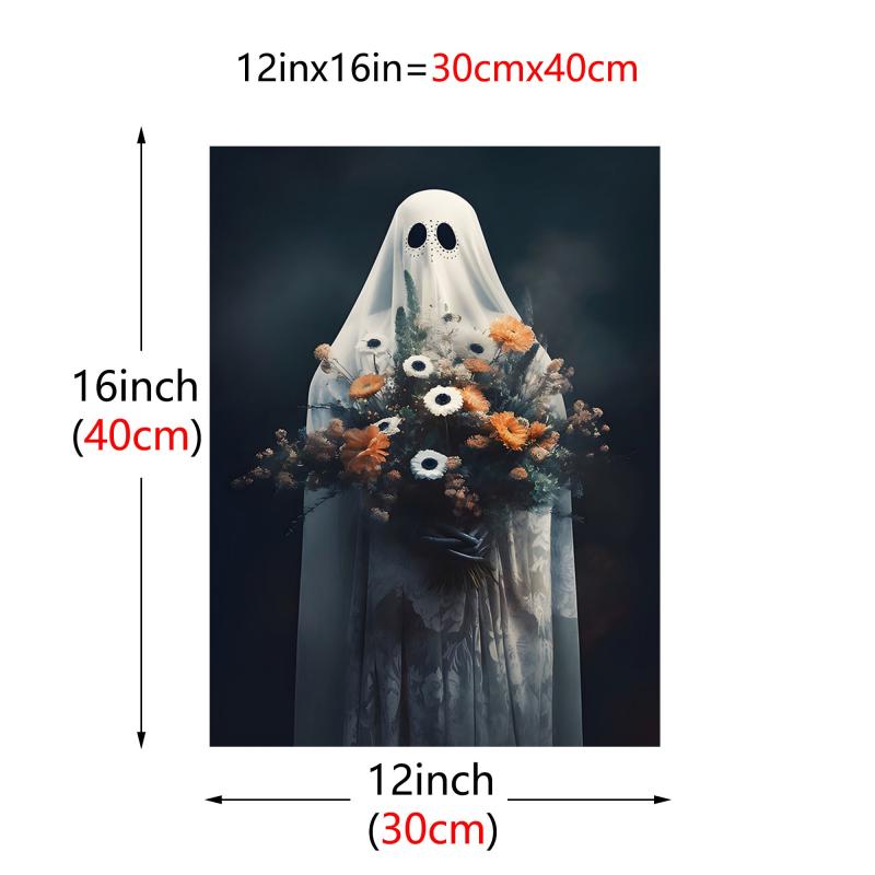 Canvas Poster Modern Art Ghost Poster Jungle Swing Flower Cartoon Poster