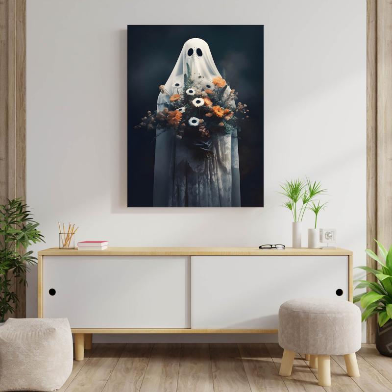 Canvas Poster Modern Art Ghost Poster Jungle Swing Flower Cartoon Poster