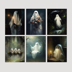 Canvas Poster Modern Art Ghost Poster Jungle Swing Flower Cartoon Poster