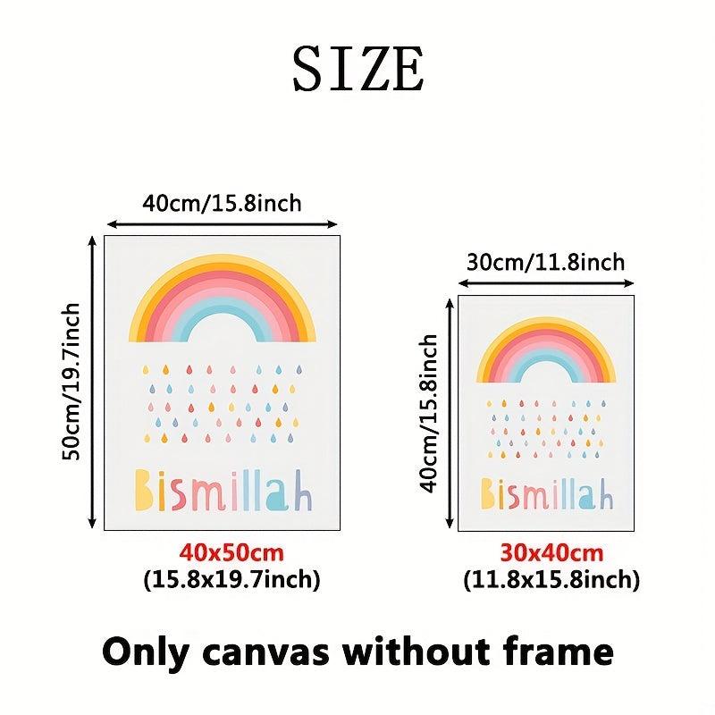 3pcs Modern Colorful Weather Canvas Prints Islamic Style Wall Decor