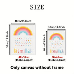 3pcs Modern Colorful Weather Canvas Prints Islamic Style Wall Decor