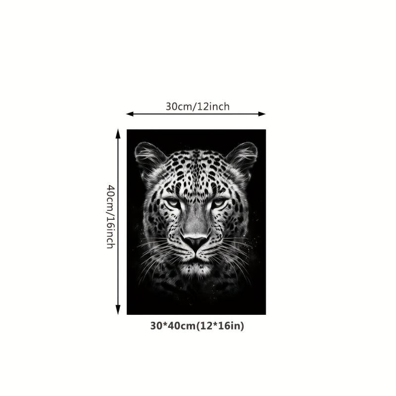 Canvas Poster Modern Art Leopard In The Dark Canvas Painting Posters And Prints