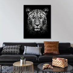 Canvas Poster Modern Art Leopard In The Dark Canvas Painting Posters And Prints