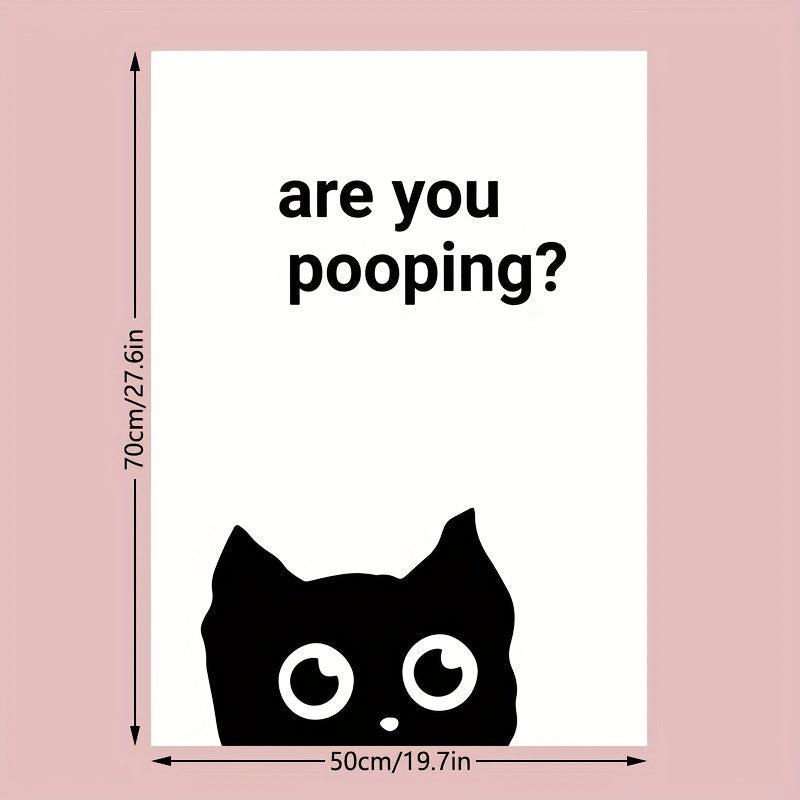 Canvas Poster Modern Art CAT ARE YOU POOPING Wall Decoration