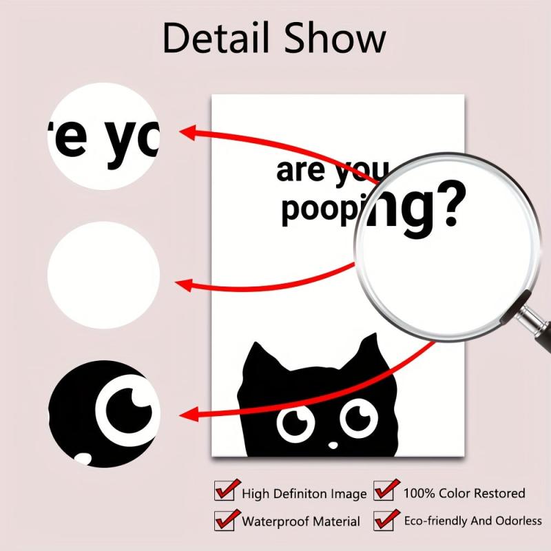 Canvas Poster Modern Art CAT ARE YOU POOPING Wall Decoration