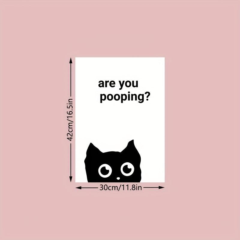 Canvas Poster Modern Art CAT ARE YOU POOPING Wall Decoration