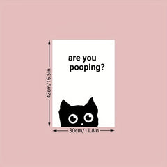 Canvas Poster Modern Art CAT ARE YOU POOPING Wall Decoration