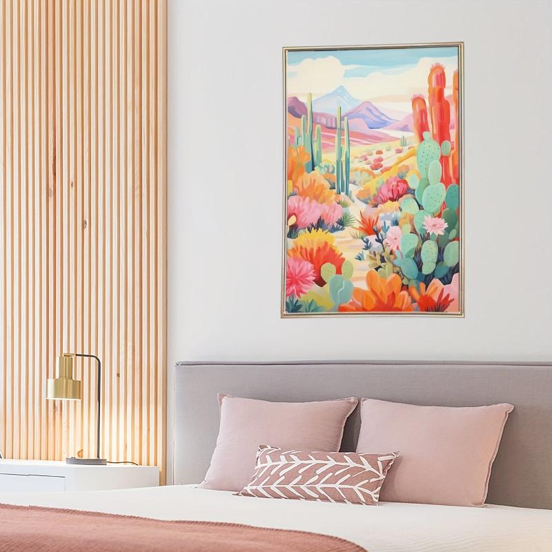 Cactus Ranch Desert Art Poster for Room Decor