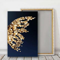 Golden Butterfly Framed Painting for Home Decor