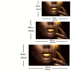 Beauty Face Golden Painting High Definition Printed Canvas Art