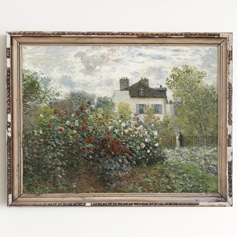 French Garden Spring Canvas Print Art
