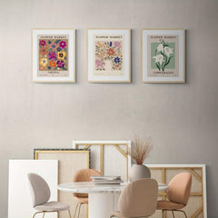 3pcs Modern Flower Canvas Posters for Wall Decorations