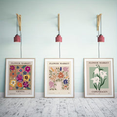 3pcs Modern Flower Canvas Posters for Wall Decorations