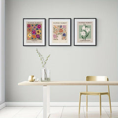 3pcs Modern Flower Canvas Posters for Wall Decorations