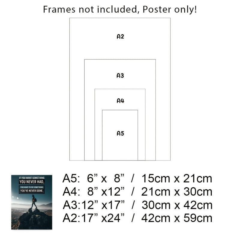6PCs Wonder Landscape Motivational Quotes Posters Modern Art Office Decor