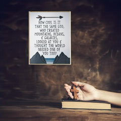 Religion Art Canvas Poster God's Creation Spiritual Wall Decor 20 x 25 cm