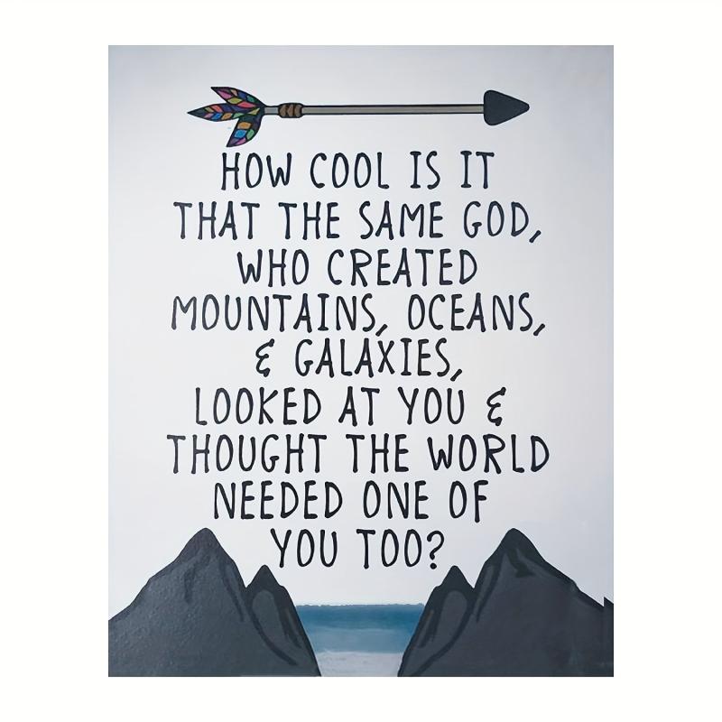 Religion Art Canvas Poster God's Creation Spiritual Wall Decor 20 x 25 cm