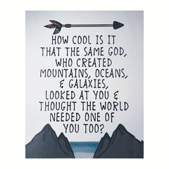 Religion Art Canvas Poster God's Creation Spiritual Wall Decor 20 x 25 cm