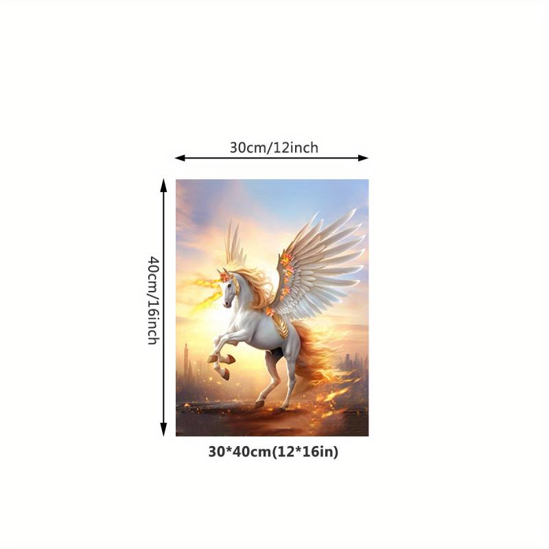 Canvas Poster Flame Flying Horse Elf Painting Ideal Gift For Bedroom Decor